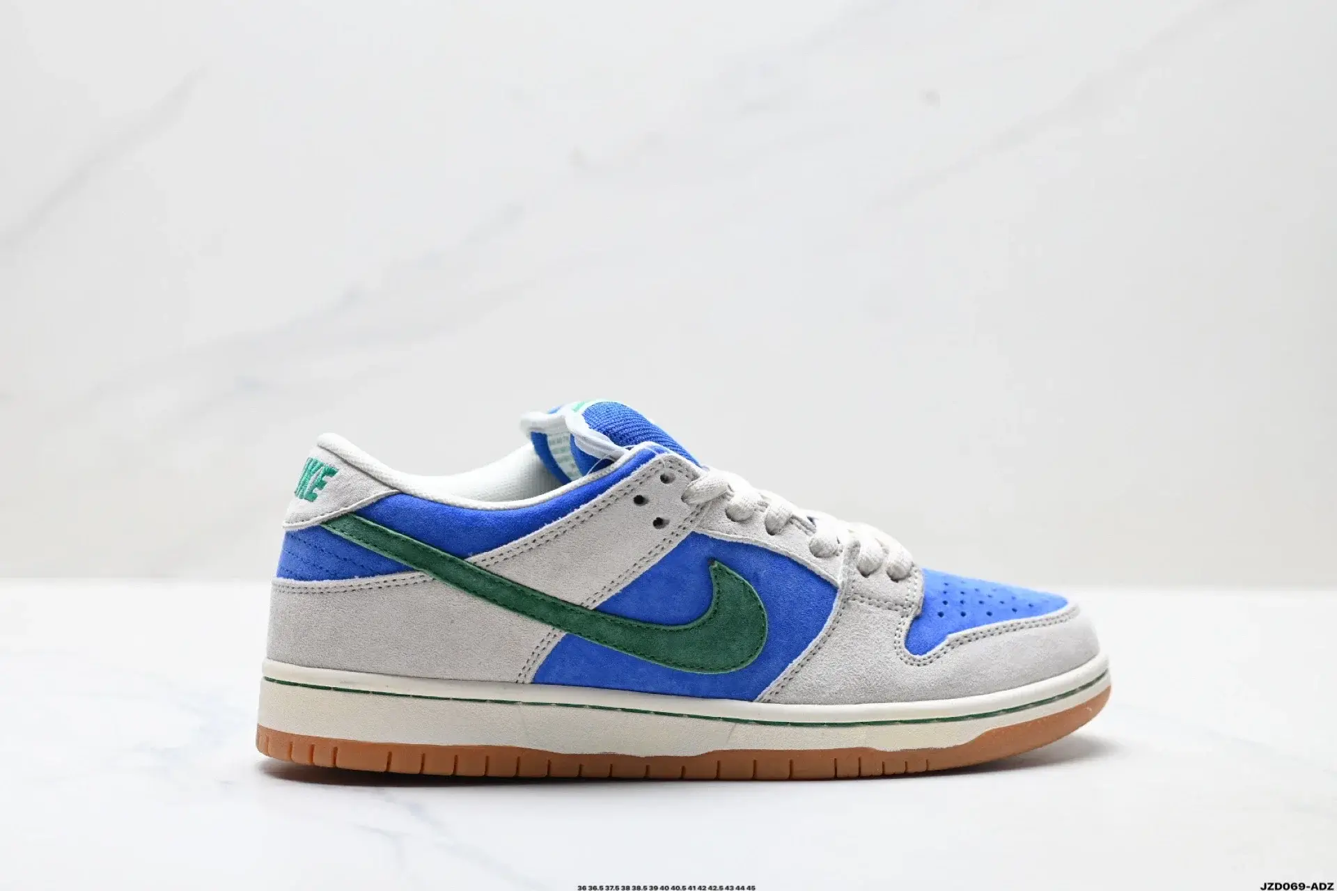 Nike Dunk Low Suede Light Gray Blue Gum