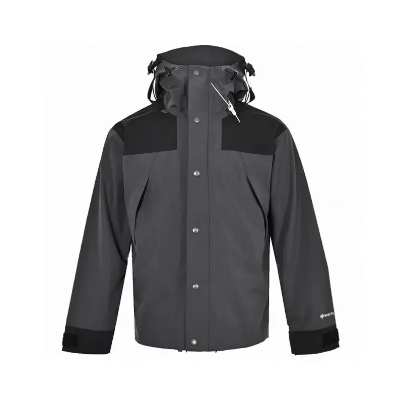 BERG Dark Gray & Black Blocked Hooded Waterproof Jacket