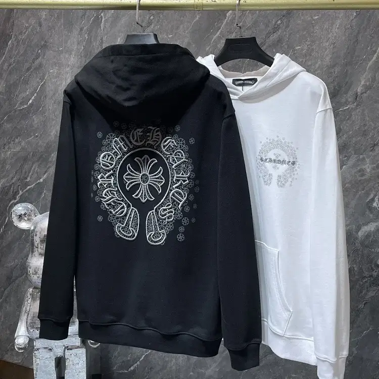Chrome Hearts Embroidered Cross Floral Hoodie