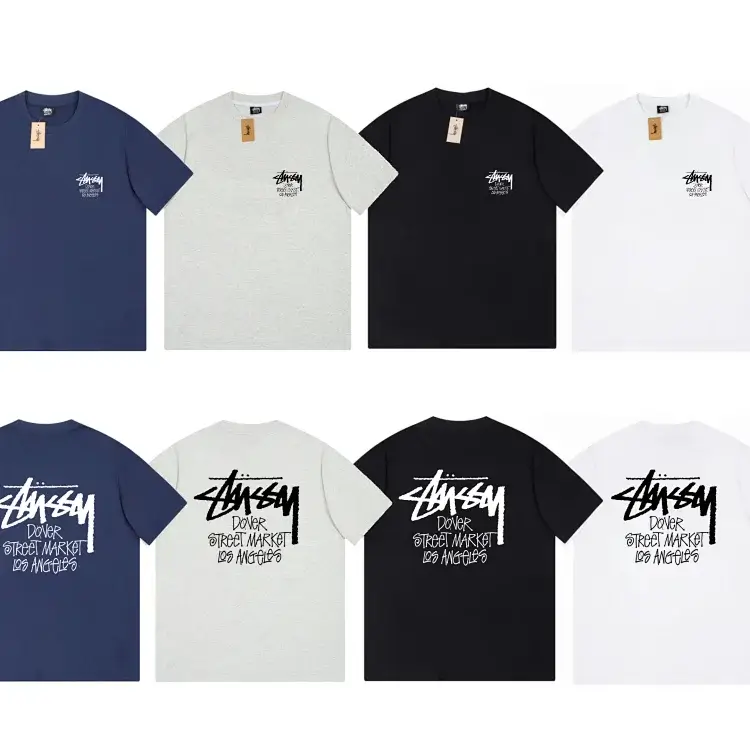 Stussy DSM LA Printed Tees (Navy/Gray/Black/White)