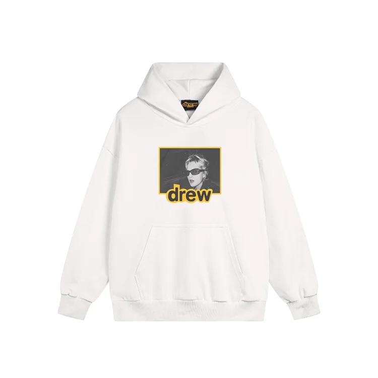 Drew Hoodie: Portrait & Brand Graphic