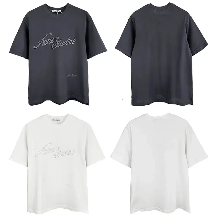 Acne Studios Embroidered Logo T-Shirts