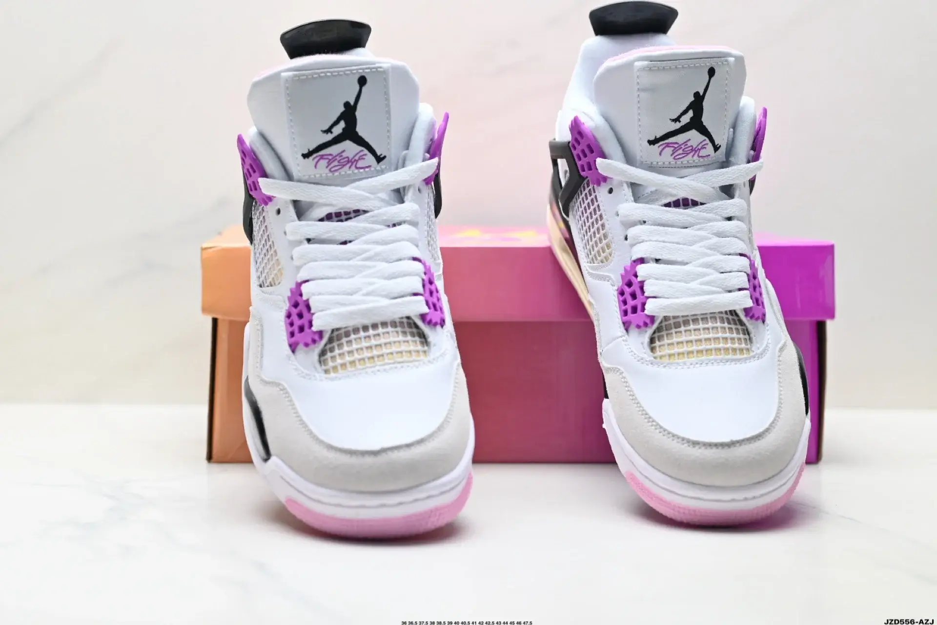 Jordan White Purple Pink Basketball Shoes