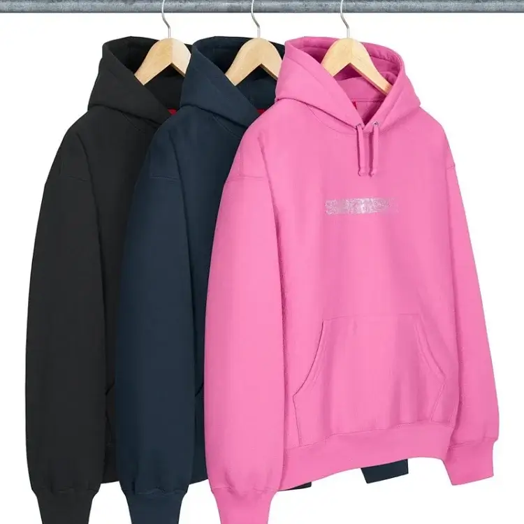 Supreme Hooded Kangaroo Pocket Hoodies (Black, Navy, Pink)