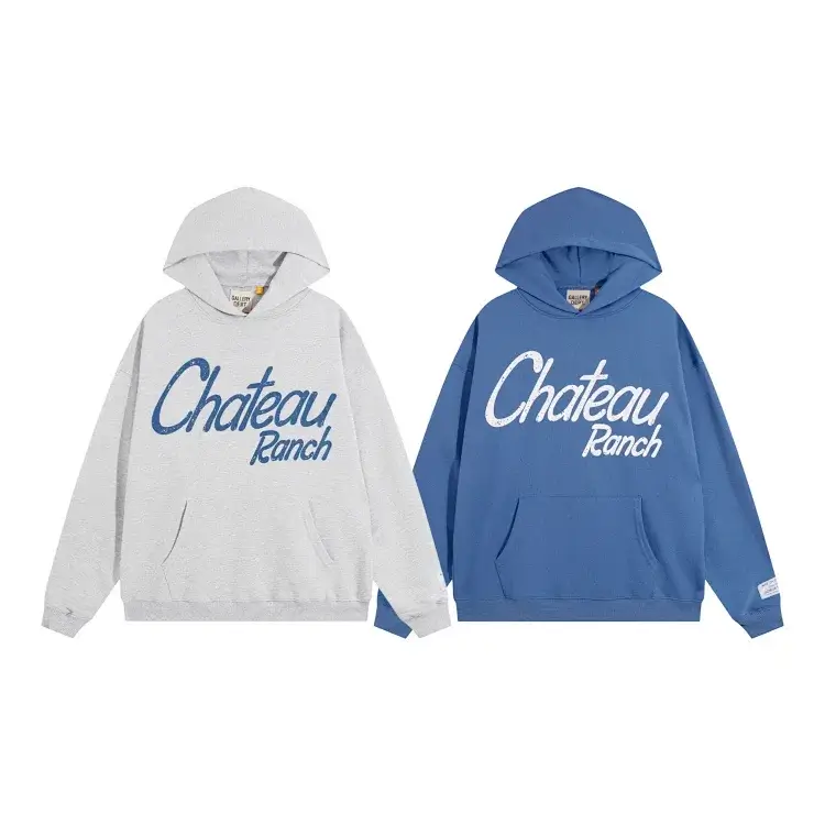 Chateau Ranch Gray & Blue Hoodies