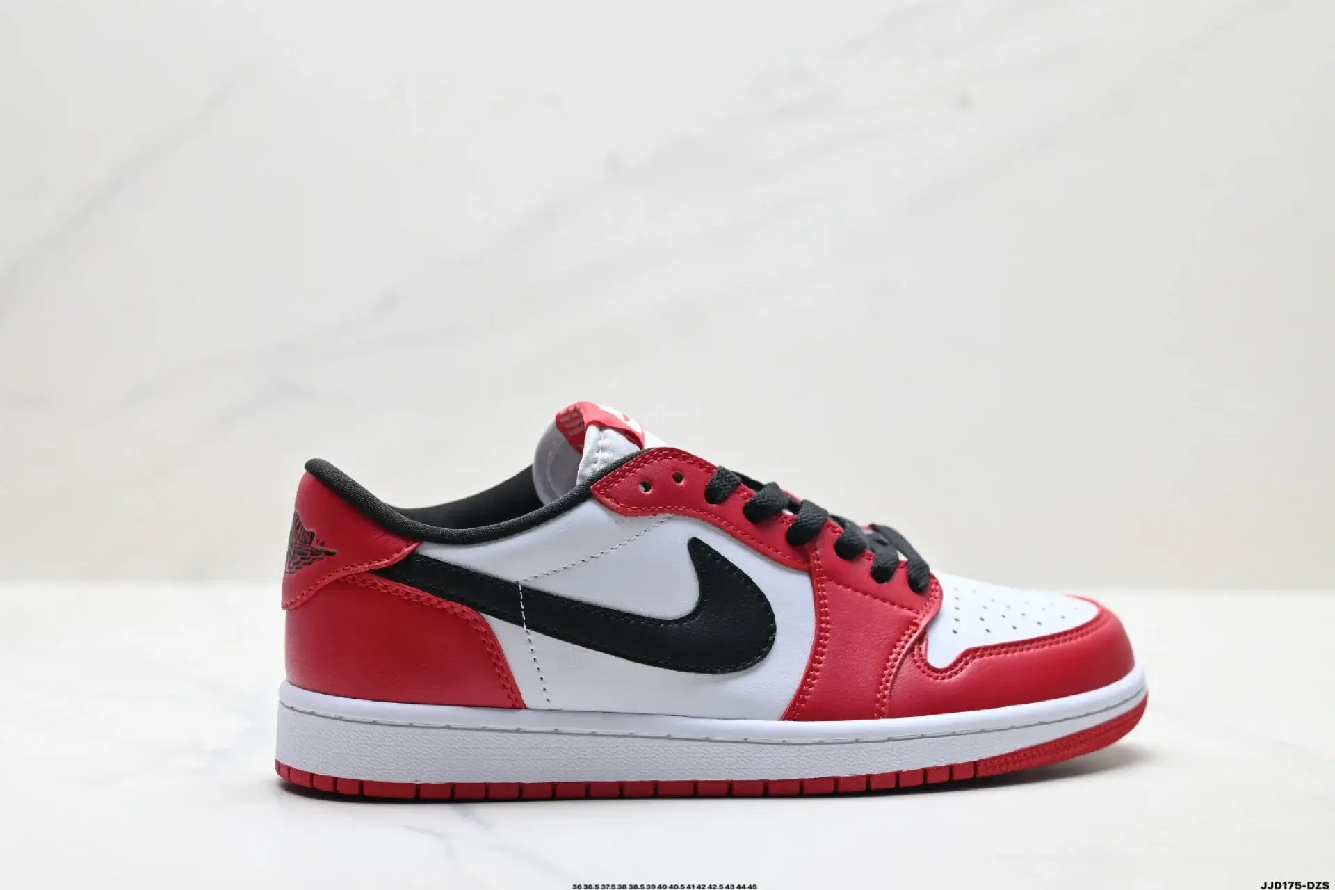 Nike AJ1 Low Red White Black