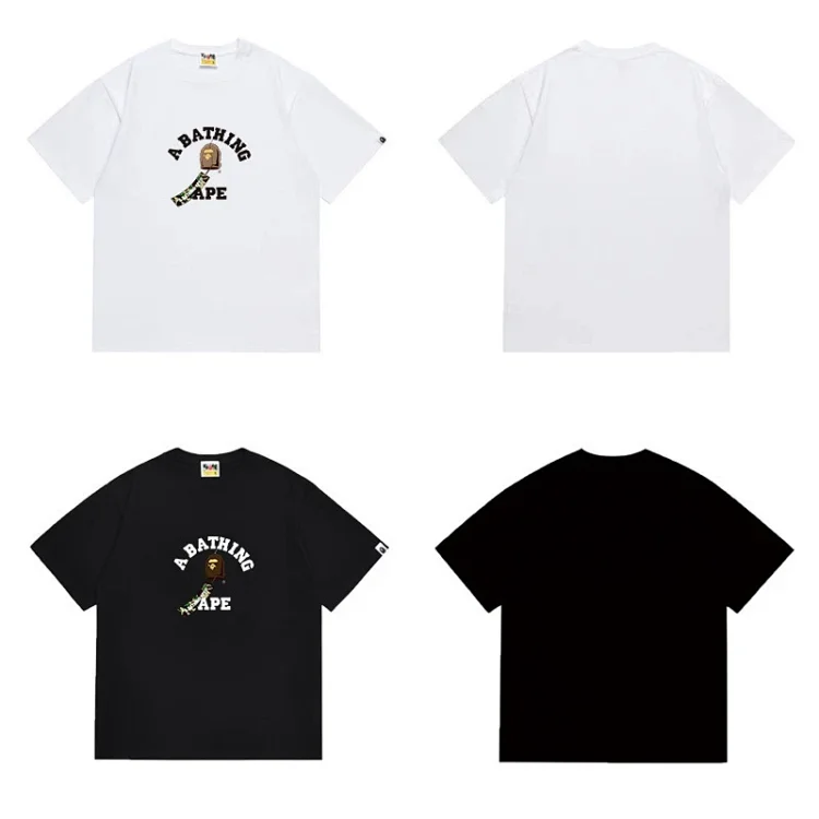 A BATHING APE Graphic Logo T-Shirts (White/Black)