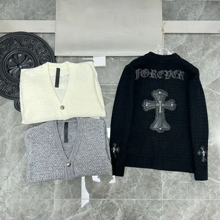 Chrome Hearts Cross Patch Knit Cardigan