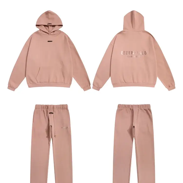 ESSENTIALS Pink Hoodie & Pants Tracksuit