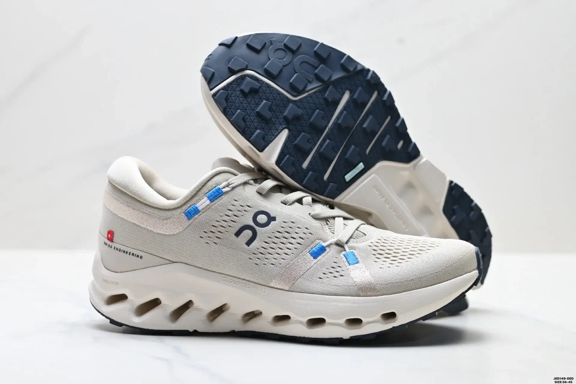 On Light Gray Breathable Running Shoes