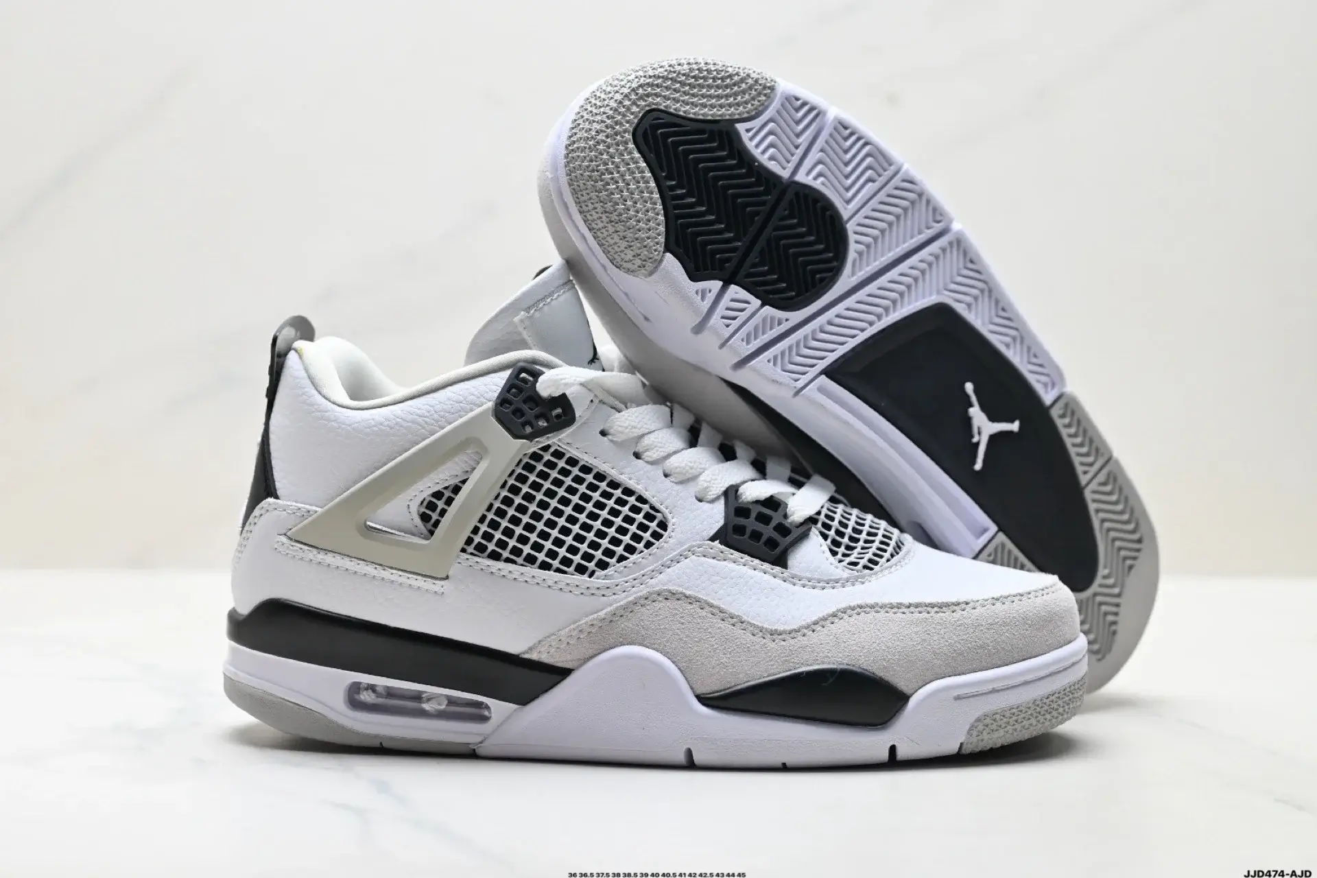 Jordan 4 Retro White Black Grey