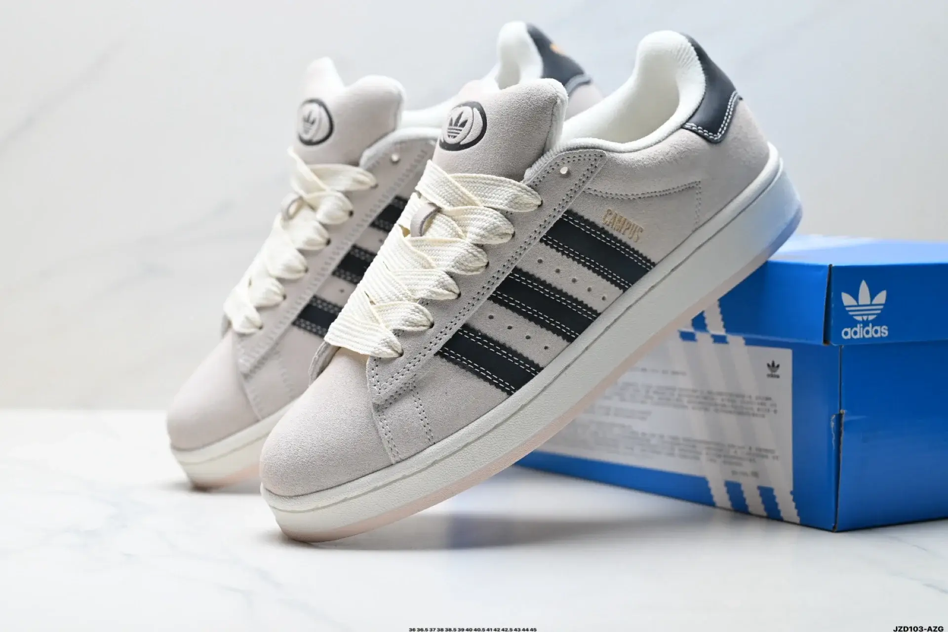 adidas Campus Light Gray Suede Sneakers
