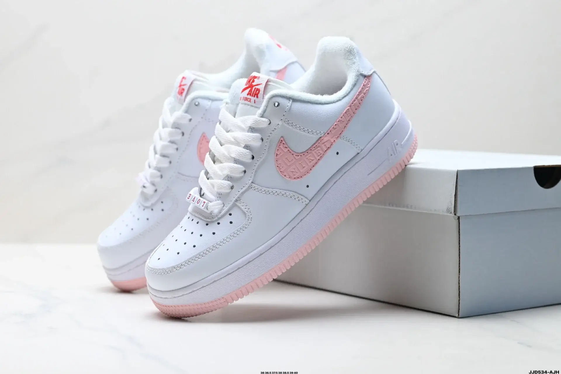 Nike Air Force 1 White Pink Swoosh