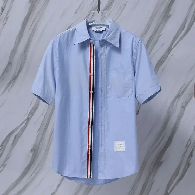 Thom Browne Striped Short-Sleeve Shirt