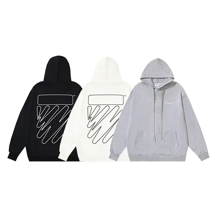 OFF-WHITE Hoodies Black/White/Gray