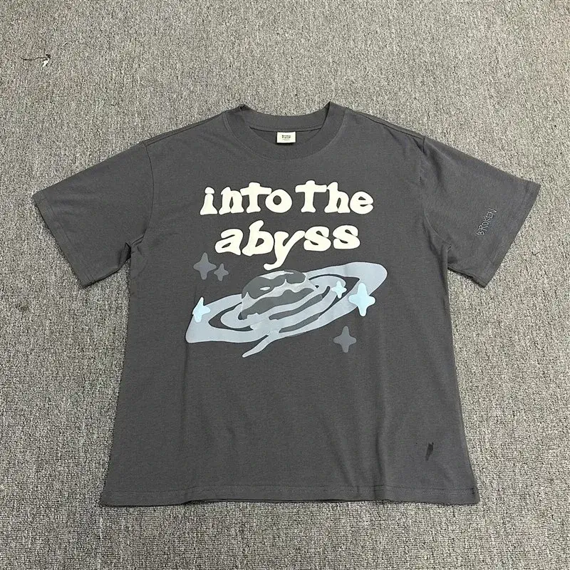 Broken Planet Dark Gray Abyss Planet Star T-Shirt