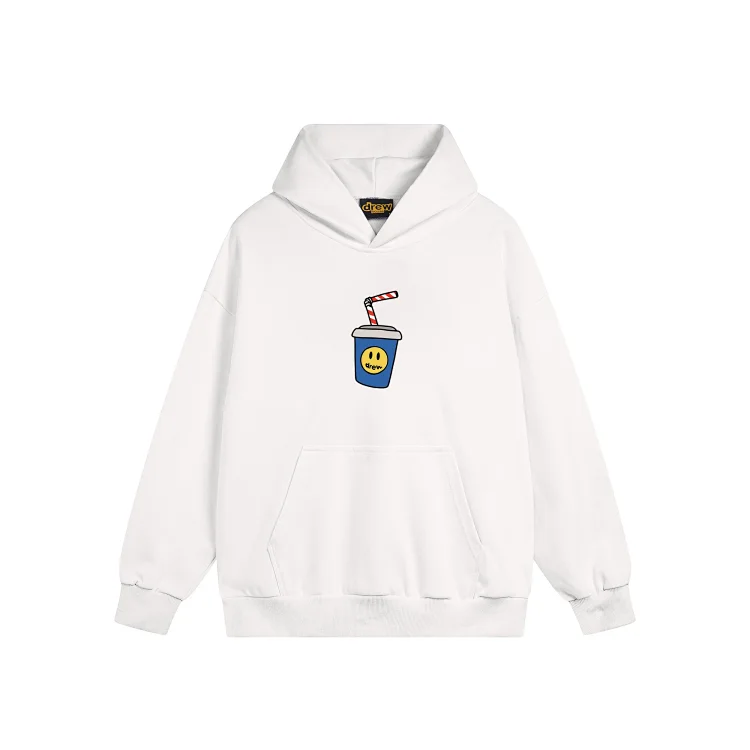 Drew Blue Smiley Drink Hoodie