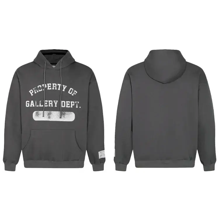 Gallery Dept. Dark Gray Hoodie with Front Print
