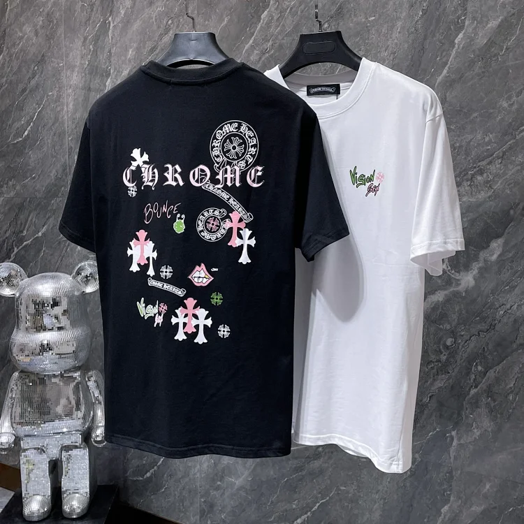 Chrome Cross & Lip Graphic Tees (B&W)