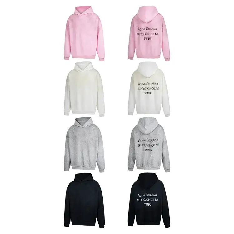 Acne Studios STOCKHOLM 1996 Hoodies in Pink, White, Gray, Black