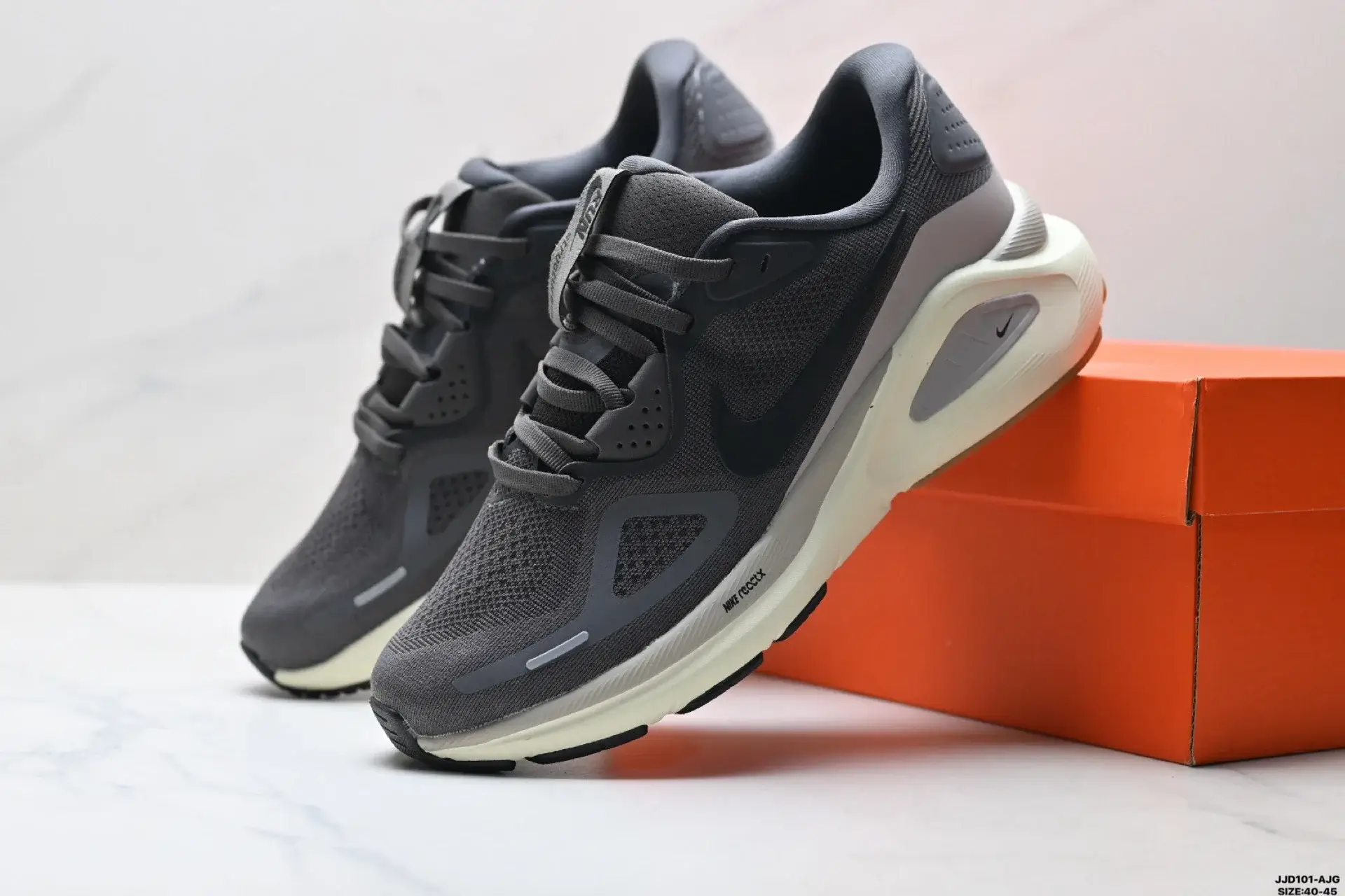 Nike Gray Running Shoes: Breathable Mesh & Cushioned Sole