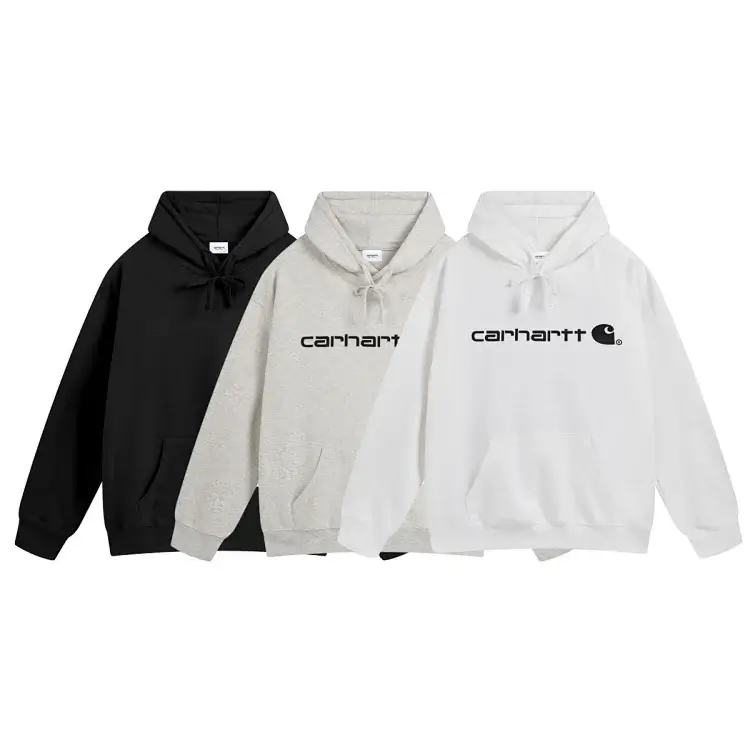 Carhartt Logo Print Hoodies (Black, Gray, White)