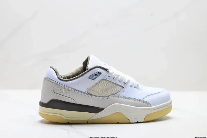 Jordan Retro Leather Mesh Sneaker with Gum Outsole