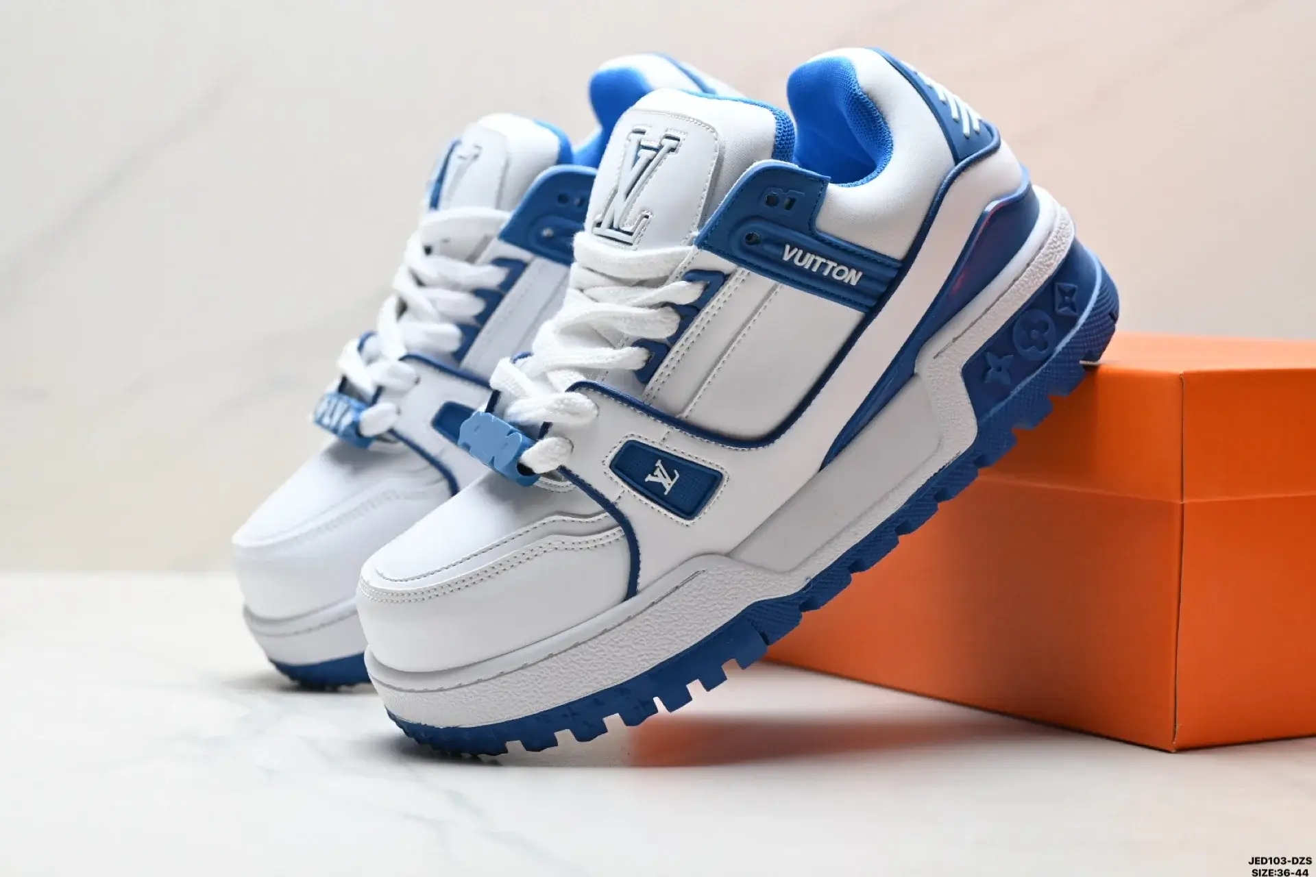Louis Vuitton Blue & White Chunky Sneakers
