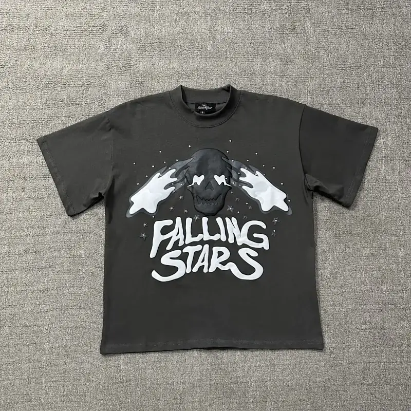 Broken Planet Falling Stars Skull T-Shirt