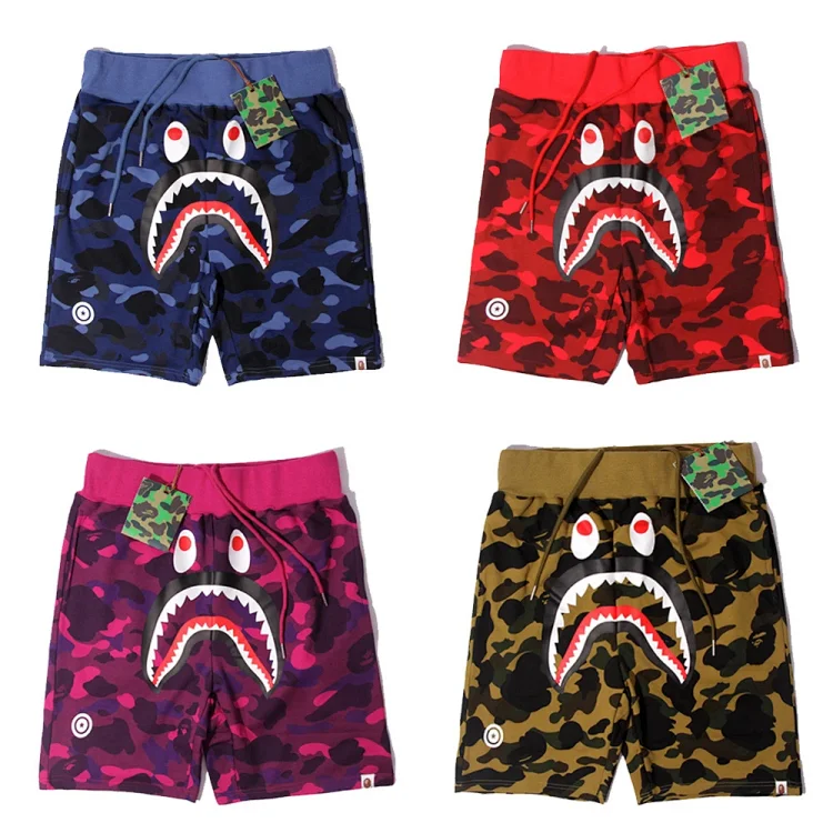 BAPE Camo Shark Drawstring Shorts