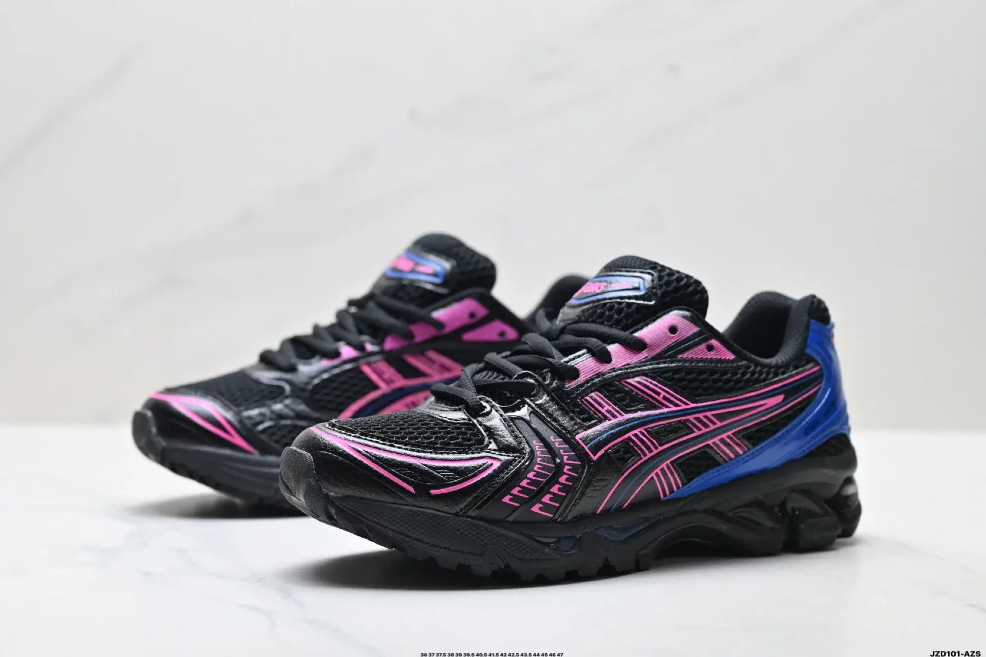 Asics Mesh Running Shoes in Black, Pink, Blue
