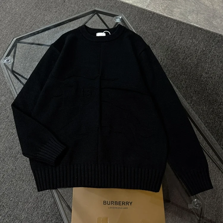 Burberry Black Crew-Neck Jersey