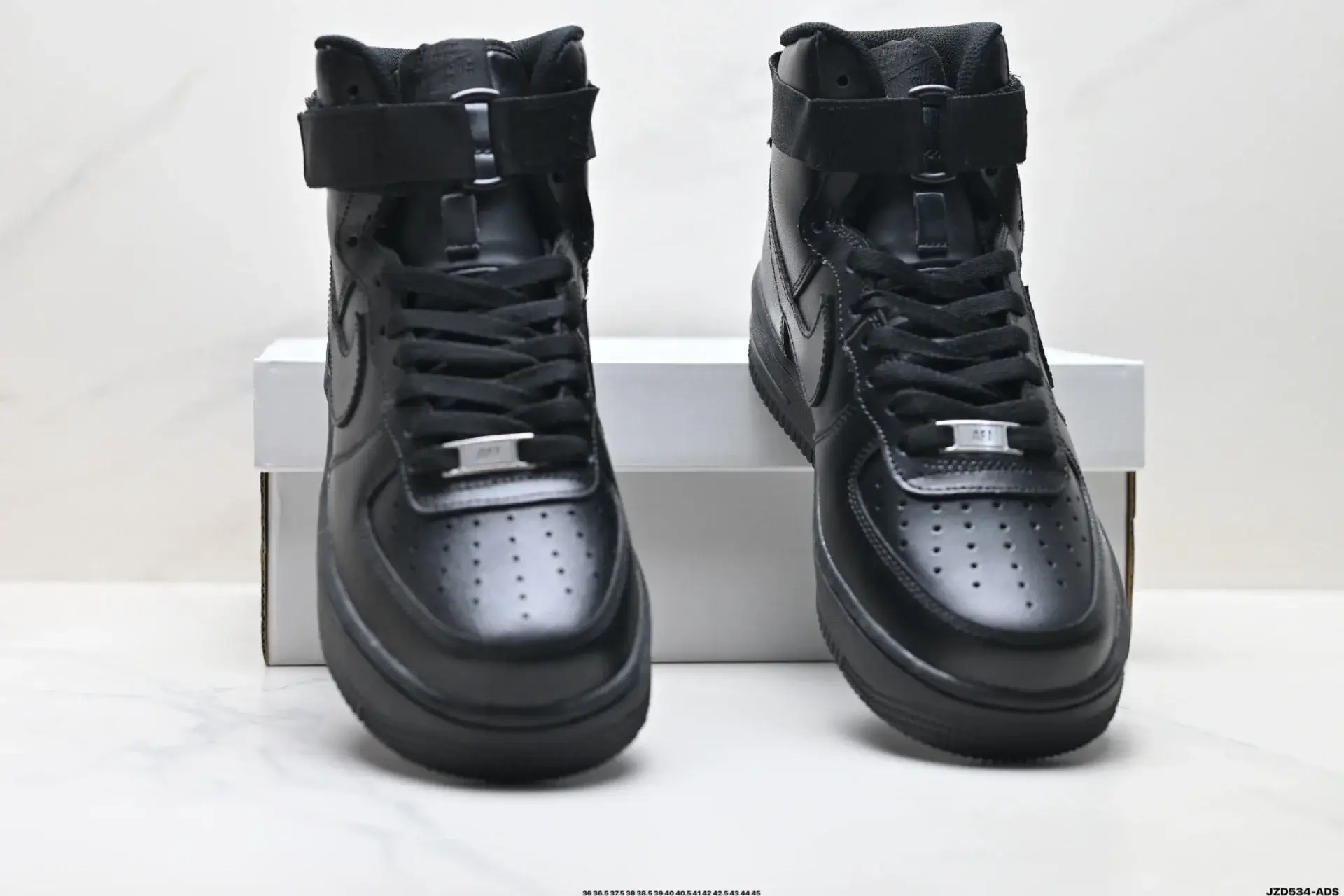 Nike Air Force 1 High Black Leather Sneakers