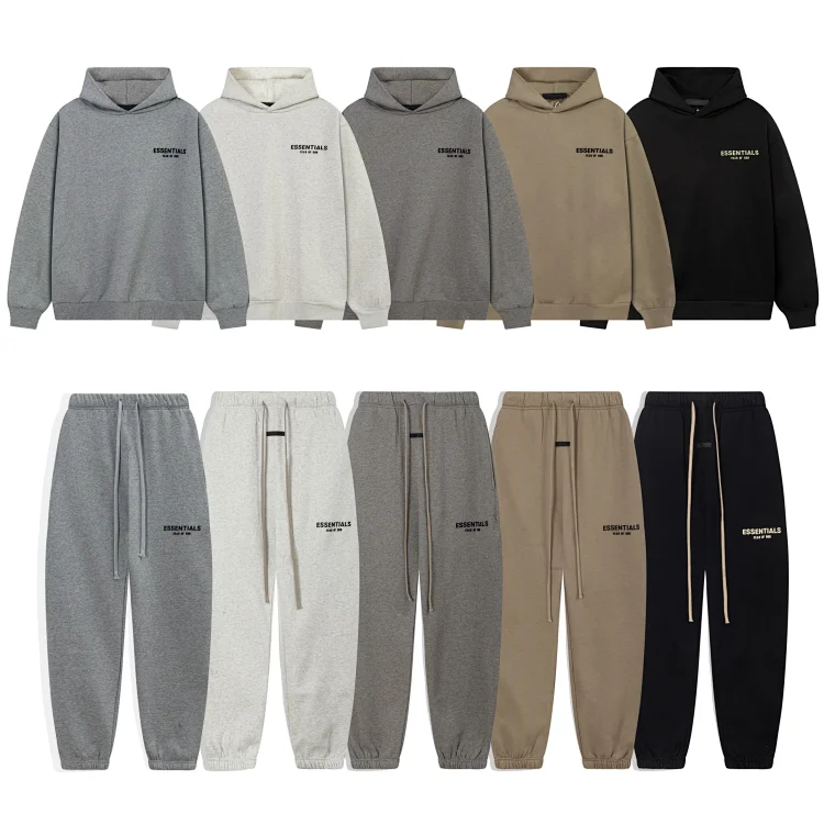 ESSENTIALS Embroidered Hoodie & Pants Set