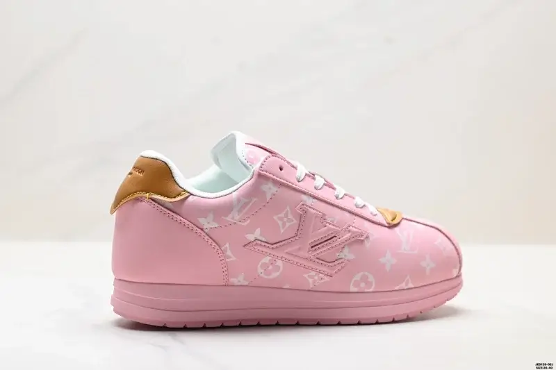 Louis Vuitton Pink Embroidered Monogram Sneakers