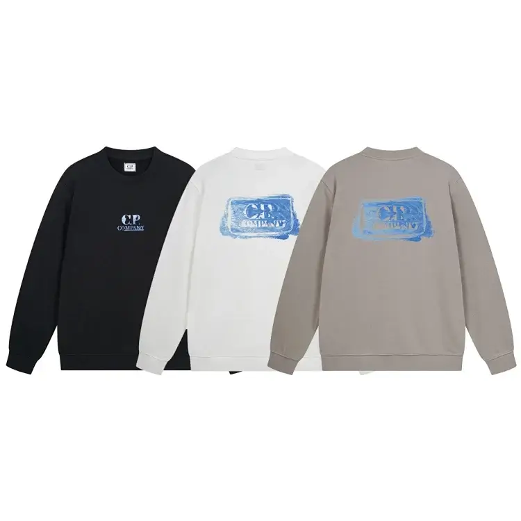C.P. COMPANY Hoodies with Blue Graffiti Logo