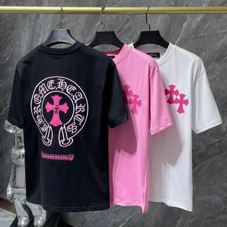 Chrome Hearts Pink Cross & Horseshoe T-Shirts