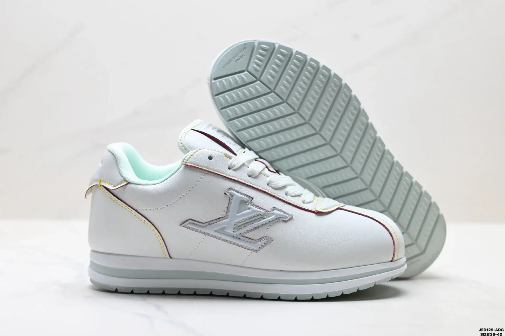 Louis Vuitton White LV Logo Sneakers