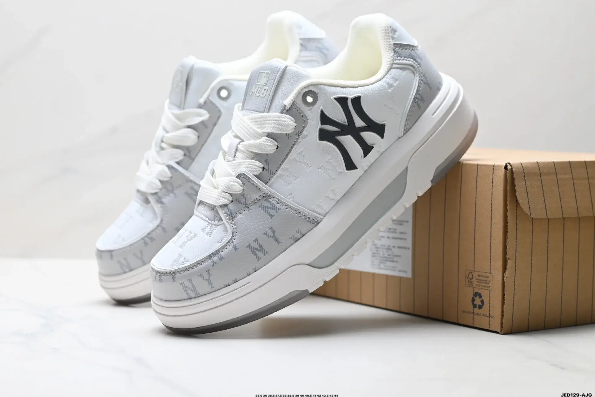 MLB NY Logo Patterned Sneakers
