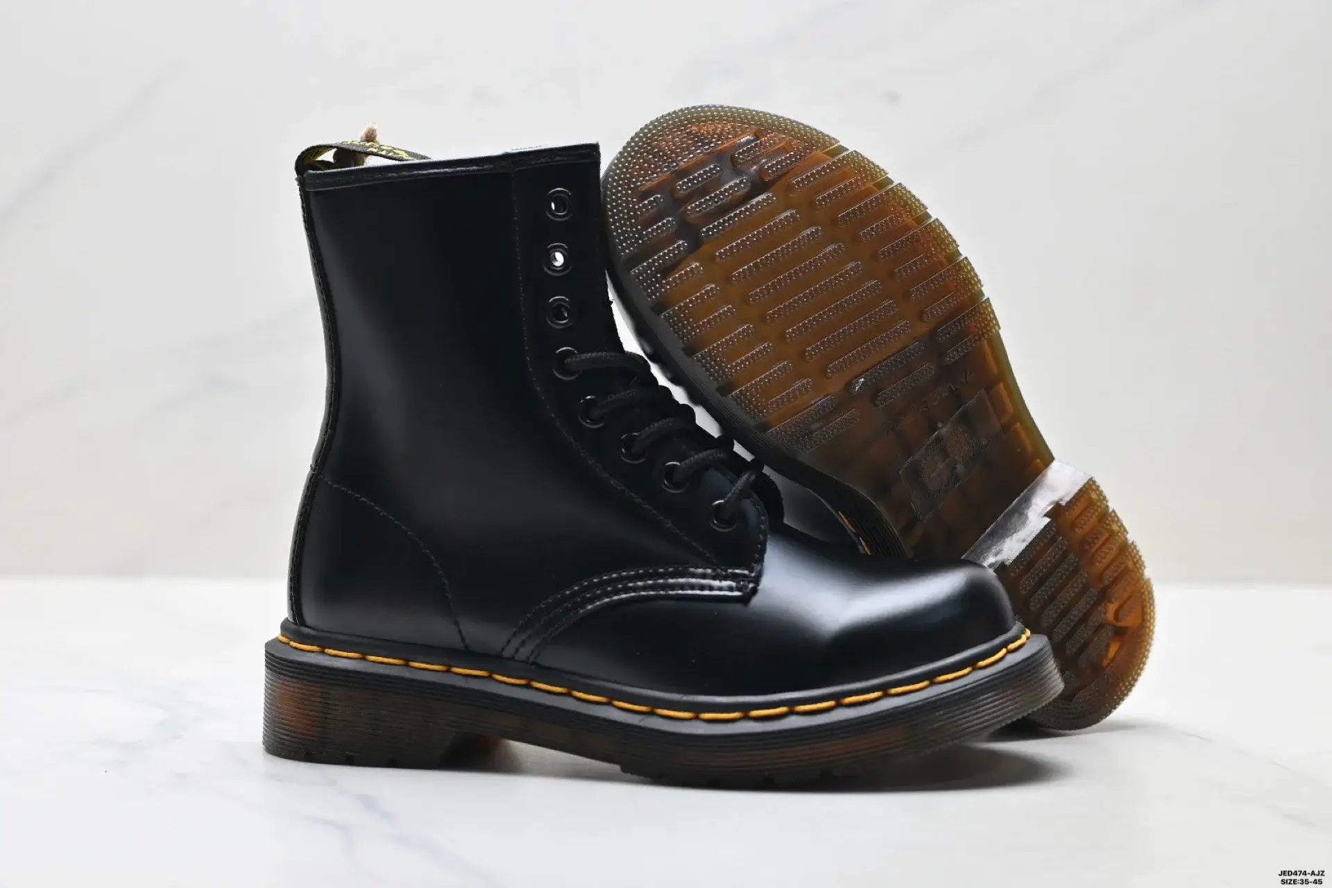 Dr. Martens Black Leather Ankle Boots