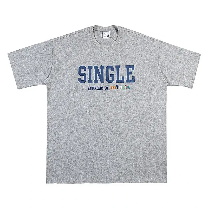 VETEMENTS "Single & Ready to Mingle" Gray T-Shirt