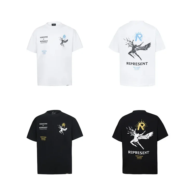 REPRESENT T-Shirts: Winged Figure & "R" Logo