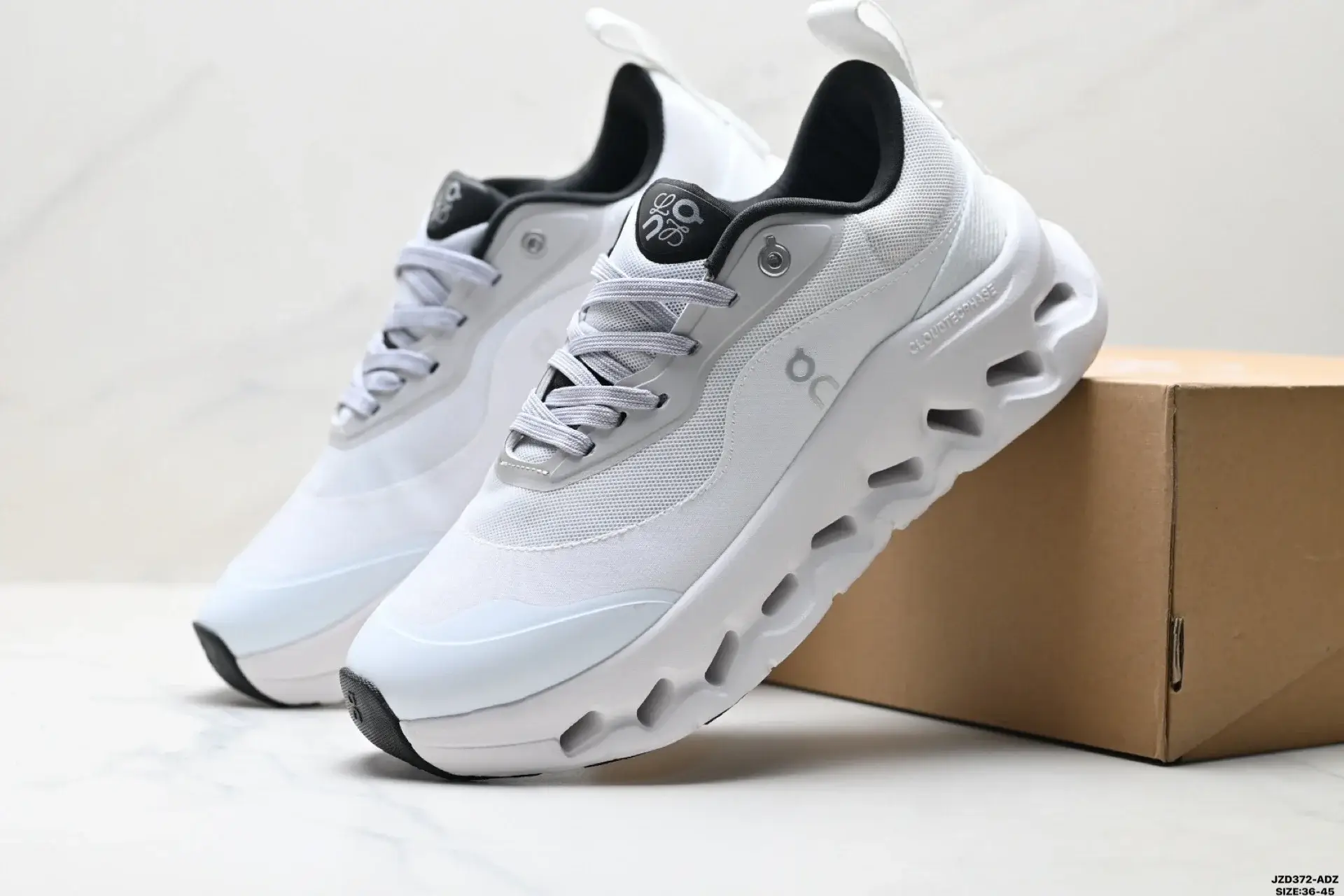 On Cloudstratus White Running Shoes