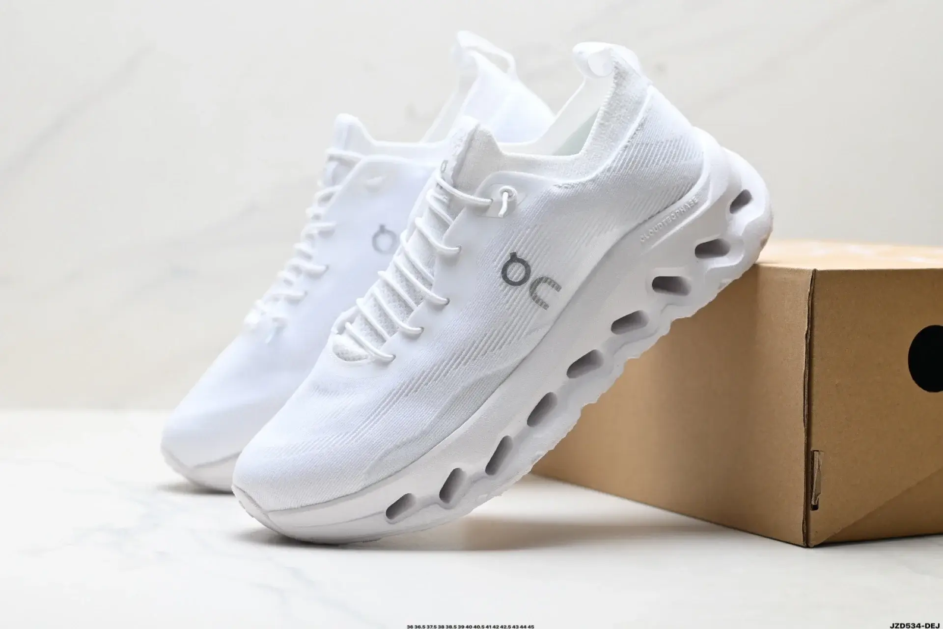 On Cloudstratus White Running Shoes