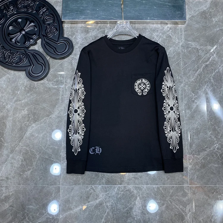 Chrome Hearts Floral Cross Long Sleeve T-Shirt