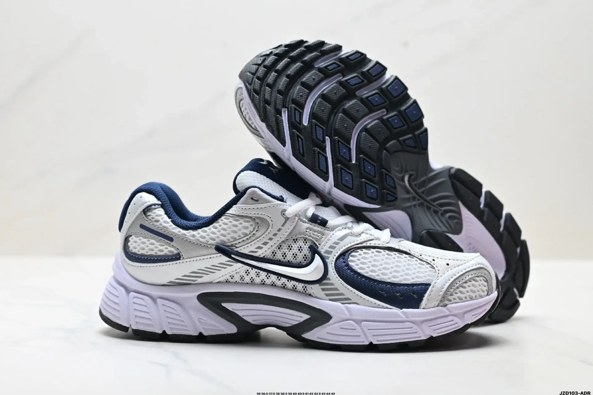 Nike Retro Runner: White Navy Mesh