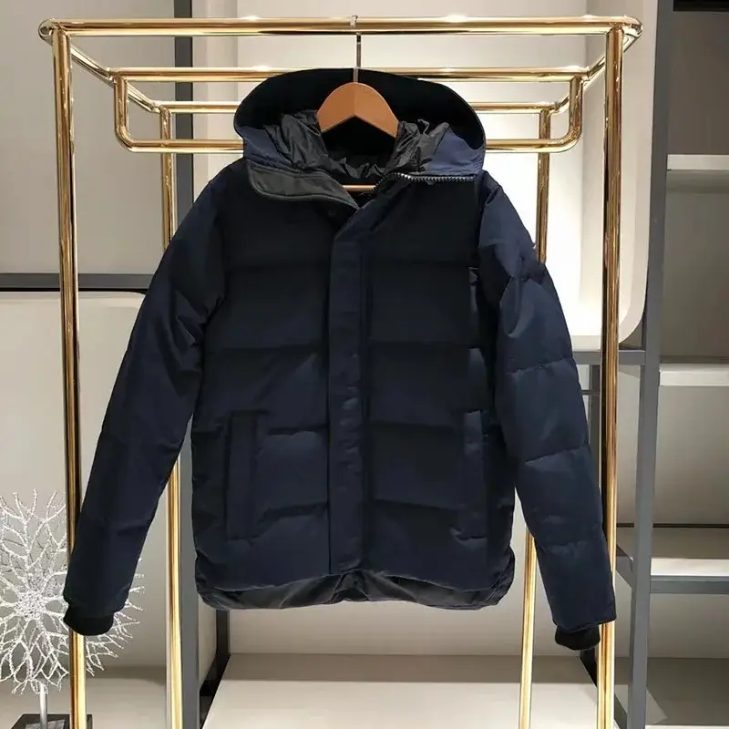 Canada Goose Navy Quilted Hooded Down Jacket