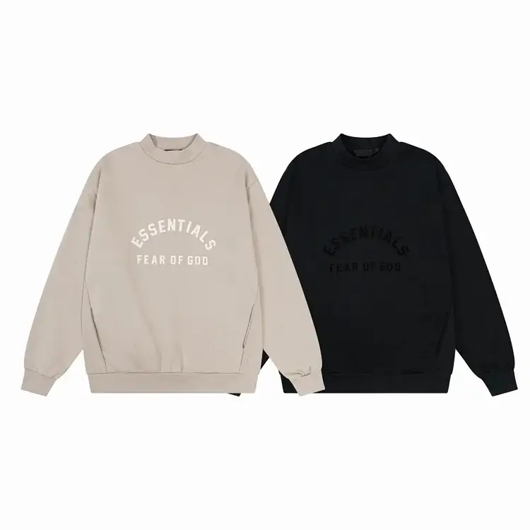 FEAR OF GOD ESSENTIALS Beige/Black Hoodie