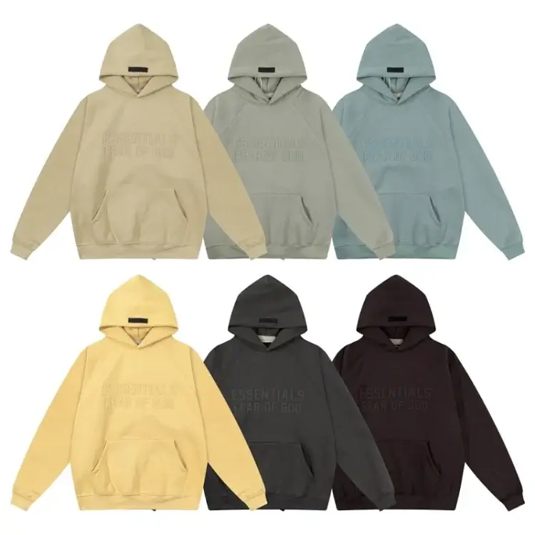 Fear of God Essentials Hoodies with Front Pocket & Logo