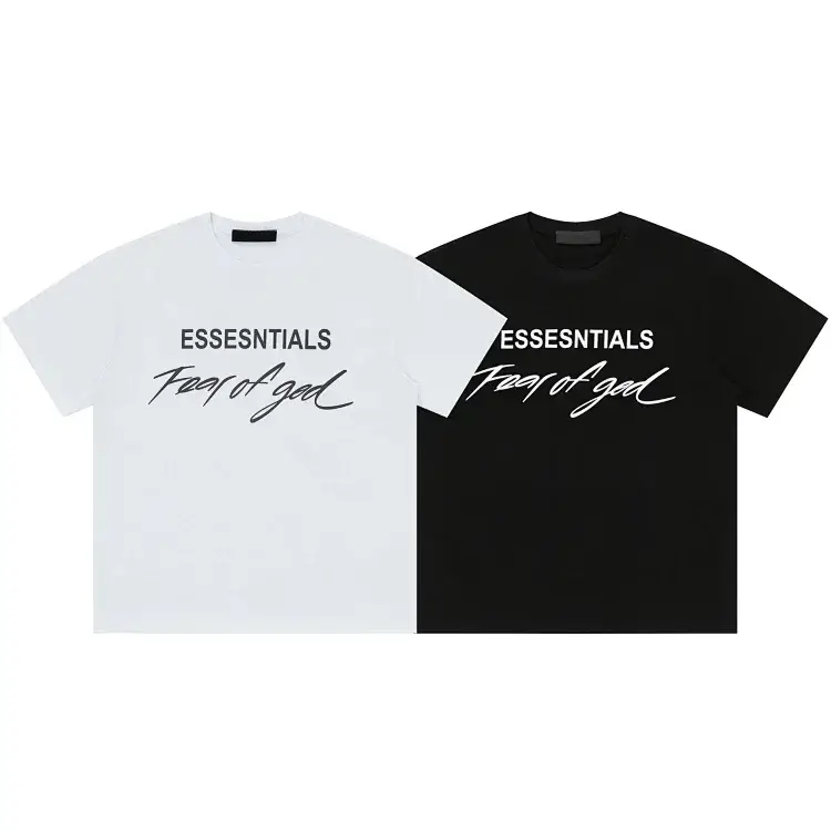 FEAR OF GOD ESSENTIALS Print T-Shirts White & Black